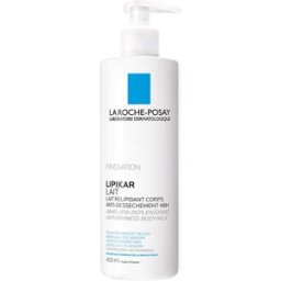 La Roche Posay Lipikar Lait 48h, lait hydratant et apaisant pour le corps, pour peaux sèches, 400 ml