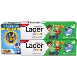 Lacer Pack Gel Dentaire Junior Mint 2 x 75 ml + figurine 3D