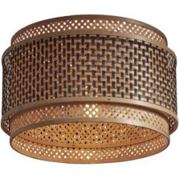 GOOD & MOJO - Plafonnier Bhutan - Beige - Bambou tressé