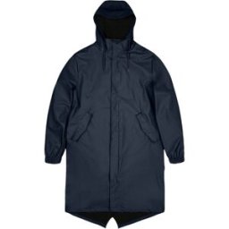Rains - Veste longue imperméable et coupe-vent - Fishtail Parka W3 Navy - Taille XL