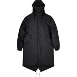 Rains - Veste longue imperméable et coupe-vent - Fishtail Parka W3 Black - Taille M - Noir