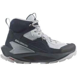 Salomon - Chaussures de randonnée GORE-TEX - Elixir Mid GTX W Carbon/Pearl Blue/Flint Stone pour Femme - Taille 37 1/3 - Gris