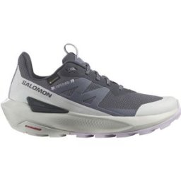 Salomon - Chaussures de randonnée en GORE-TEX - Elixir Activ GTX W India Ink/Glacier Gray/Orchid Petal pour Femme - Taille 38 - Gris