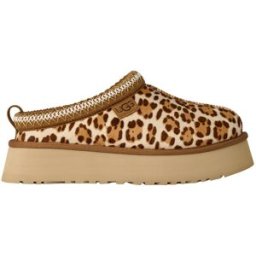Ugg - Chaussons chauds et confortables en cuir - W Tazz Plains Felicity Leopard Jasmine pour Femme en Cuir - Taille 37 - Marron