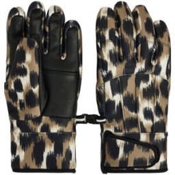 Fusalp - Gants de ski isolants en PrimaLoft®- Femme - Glacier Print Blurred Savannah Leopard/Noir pour Femme en Softshell - Taille 8 - Marron