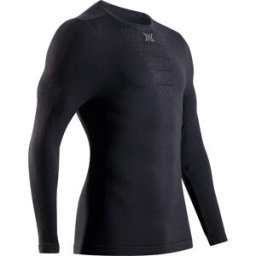 X-Bionic - T-shirt thermique à manches longues - Mightywool Shirt LS M Black pour Homme en Laine - Taille XL - Noir