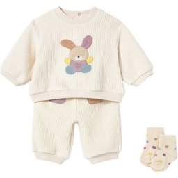 Mayoral Ensemble bébé pull avec pantalon et chaussettes crème 68
