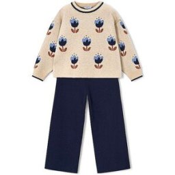 Mayoral Ensemble 2 pièces fille pull et pantalon bleu marine 128