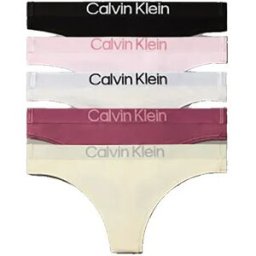 Calvin Klein String Lv00qd5331 5 Unités Black / Craddle Pink / Snow Heather / Berr XL Femme