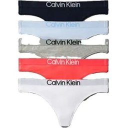 Calvin Klein String Lv00qd5331 5 Unités Shoreline / Breezy Blue / Grey Heather / C XS Femme