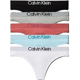 Calvin Klein String Lv00qd5331 5 Unités Black / Grey Heather / Dusty Cedar / Antarctic S Femme