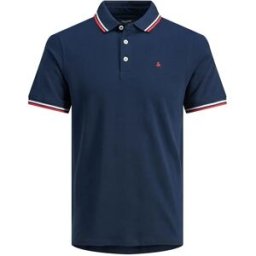 Jack & Jones Polo à Manches Courtes Paulos Navy Blazer / Detail Slim Fit XS Homme