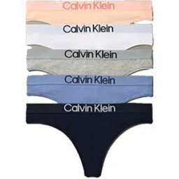 Calvin Klein String Lv00qd5331 5 Unités Shoreline / White / Grey Heather / Blue Tu XL Femme