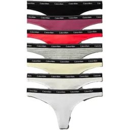 Calvin Klein String Lv00qd5319 7 Unités Black / Prsrbt / Icnlgstrp Grey Heather / Snow White XL Femme