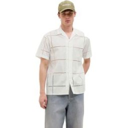 Jack & Jones Chemise à Manches Courtes Summer Luke Anglaise Resort Cloud Dancer / Pattern Window XL Homme