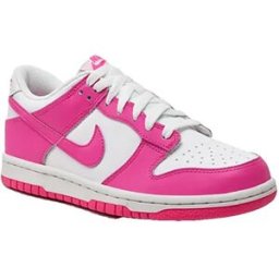 Nike Baskets Dunk Low Bg White / Pink / Laser Fuchsia EU 37 1/2 Femme