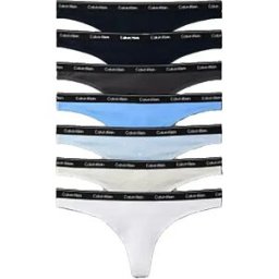 Calvin Klein String Lv00qd5319 7 Unités Shoreline / Shoreline / Sngstrs Breezy Blue / Snow White Heather / XS Femme