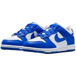 Nike Baskets Dunk Low Bp White / Hyper Royal / Hyper Royal EU 32 Garçon,Fille