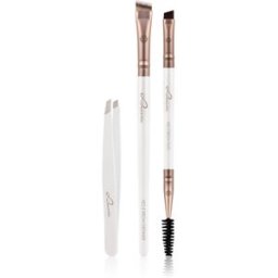 Luvia Cosmetics Prime Vegan Brow Kit kit sourcils Pearl White / Metallic Coffee Brown