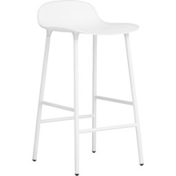 Tabouret de bar en acier et pp blanc 65 cm Form - Normann Copenhagen