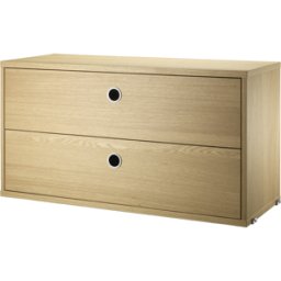 Caisson 2 tiroirs en chêne 78 x 30 x 42 cm - String furniture