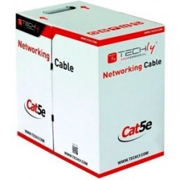 Techly Câble Réseau Cat5e 29167 305 M Black One Size unisex
