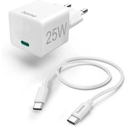 Hama Câble Usb-c Qc+pd Kit Chargeur Mural Usb-c 1.5 M 25w White One Size unisex