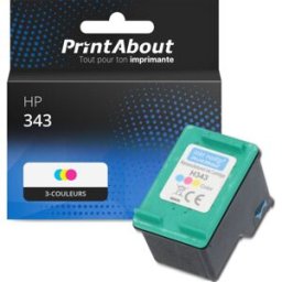 PrintAbout Cartouche compatible HP 343 (C8766EE) - 3-couleurs 3-couleurs