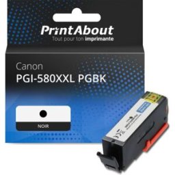 PrintAbout Cartouche compatible Canon PGI-580XXL PGBK - Noir - Très grande capacité Noir