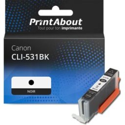 PrintAbout Cartouche compatible Canon CLI-531BK - Noir Noir