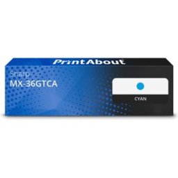 PrintAbout Toner compatible Sharp MX-36GTCA - Cyan - Très grande capacité Cyan