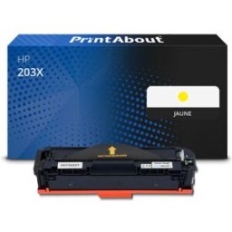 PrintAbout Toner compatible HP 203X (CF542X) - Jaune - Grande capacité Jaune