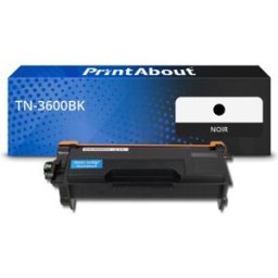 PrintAbout Toner compatible Brother TN-3600BK - Noir Noir