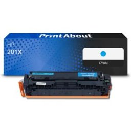 PrintAbout Toner compatible HP 201X (CF401X) - Cyan - Grande capacité Cyan