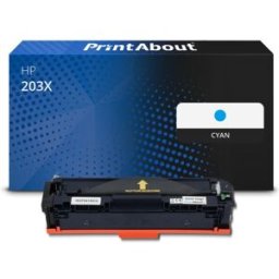 PrintAbout Toner compatible HP 203X (CF541X) - Cyan - Grande capacité Cyan