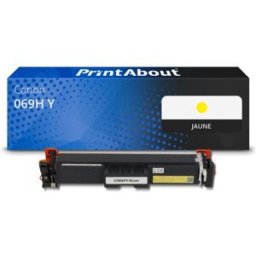 PrintAbout Toner compatible Canon 069H Y - Jaune - Grande capacité Jaune