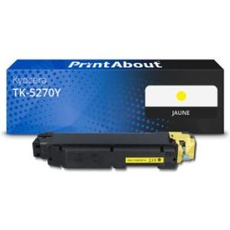 PrintAbout Toner compatible Kyocera TK-5270Y - Jaune Jaune