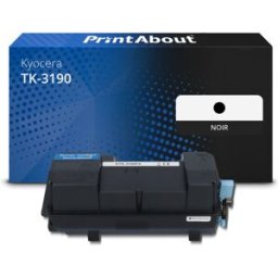 PrintAbout Toner compatible Kyocera TK-3190 - Noir - Très grande capacité Noir