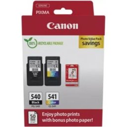 Canon PG-540 + CL 541 photo value pack - Noir + 3 couleurs - Cartouche d'encre - Multipack Noir + 3 couleurs