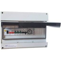 Wa Conception Coffret électrique complet (x1 LED) pour piscine hors-sol 6.3-10 A (jusqu'à 2 cv) - PAC 20 A courbe D
