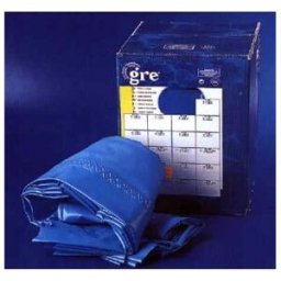 GRE Liner piscine Gré ovale 730 x 375 x H.120 cm - Rail d'accroche - Bleu