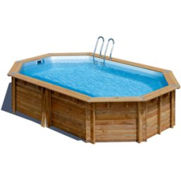 Piscine Gre bois Safran 2 - 620 x 395 x H 136 cm (Filtre à sable)