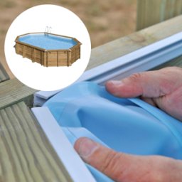 GRE Liner piscine Sunbay Safran 2 - 620 x 395 x H 136 cm