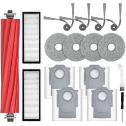 INF Kit de remplacement aspirateur robot 17 pièces - brosse principale, brosses latérales, filtres, pads serpillière, sacs à