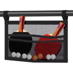 INF Sac de rangement en filet pour raquettes de tennis de table - Pochette suspendue en mesh PVC pour raquettes et balles,