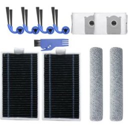 INF Kit d'accessoires pour aspirateur robot compatible avec Ecovacs Deebot T90, X12, X12 Pro - brosses latérales, filtres,