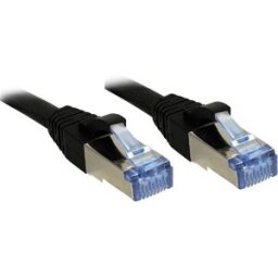 LINDY 47178 RJ45 Câble réseau, câble patch CAT 6a S/FTP 1.50 m noir avec cliquet dencastrement 1 pc(s)