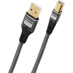 Oehlbach Câble USB USB 2.0 USB-A mâle, USB-B mâle 5 m anthracite D1C9377