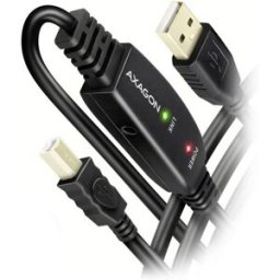 AXAGON Câble USB USB 2.0 10 m noir actif avec amplification du signal ADR-220B