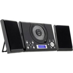 Roxx MC 201 Chaîne stéréo AUX, CD, FM, avec télécommande, avec caisson denceinte, fonction réveil noir